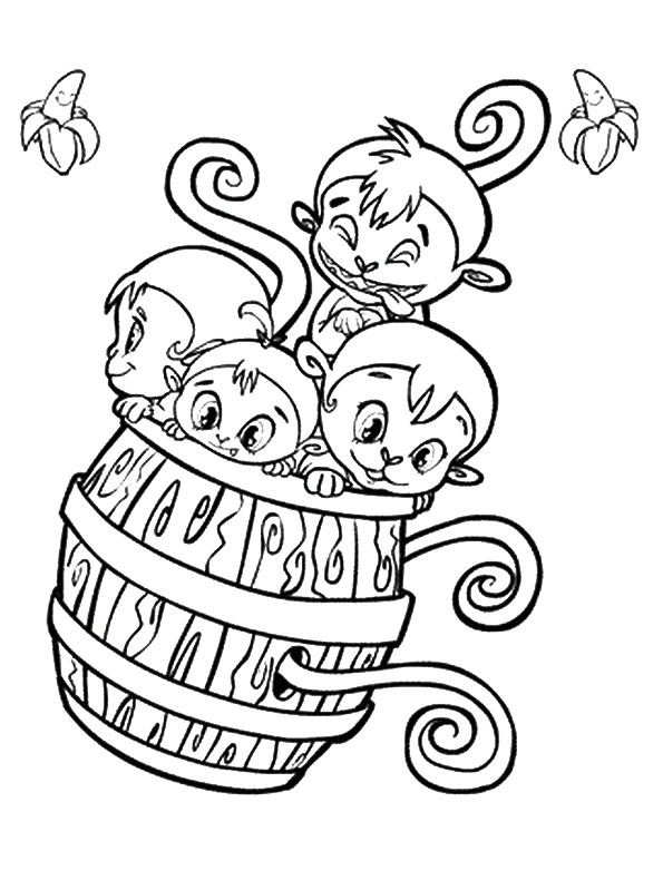 Barrel Monkeys Baby Coloring Pages