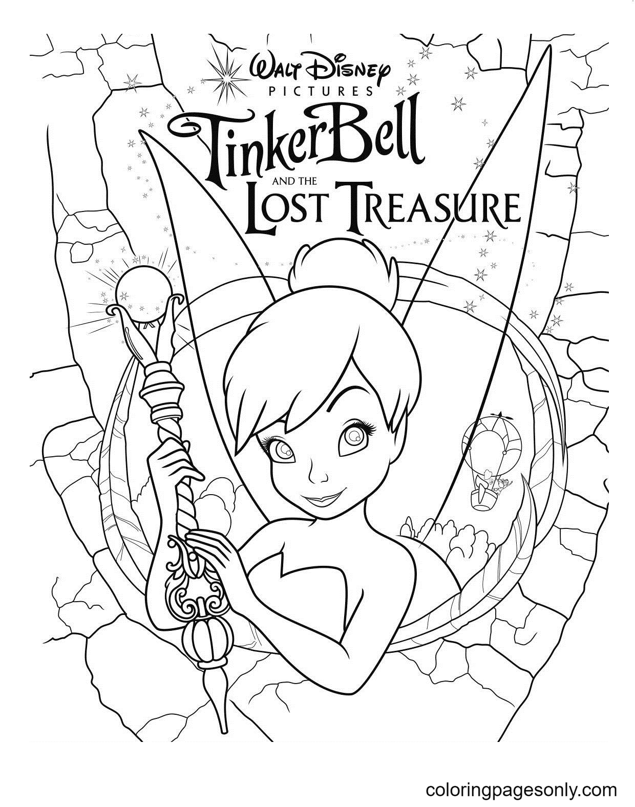 Beautiful Disney Tinkerbell Coloring Page