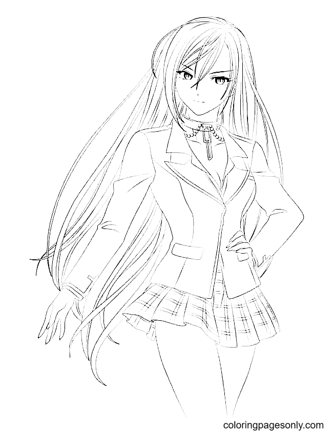 Anime girl drawing picture 2
