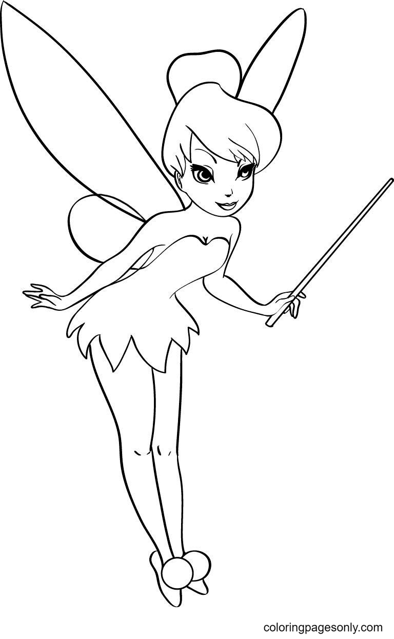 Beautiful Tinkerbell Coloring Page