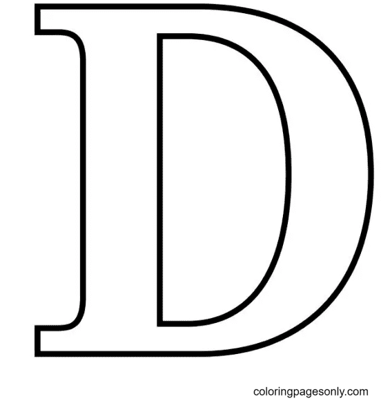 41 Free Printable Letter D Coloring Pages