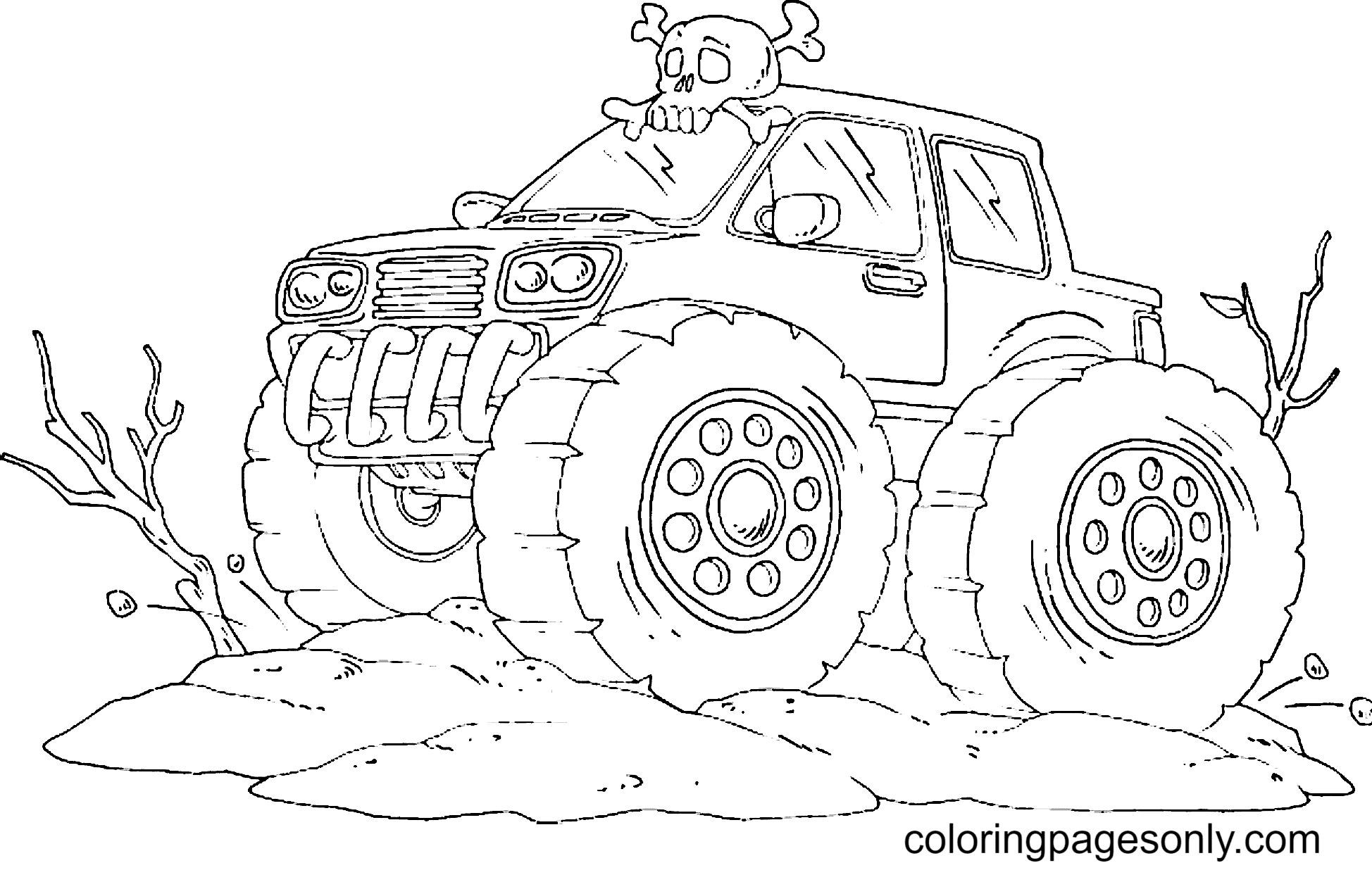 Bigfoot Monster Truck Free Coloring Pages