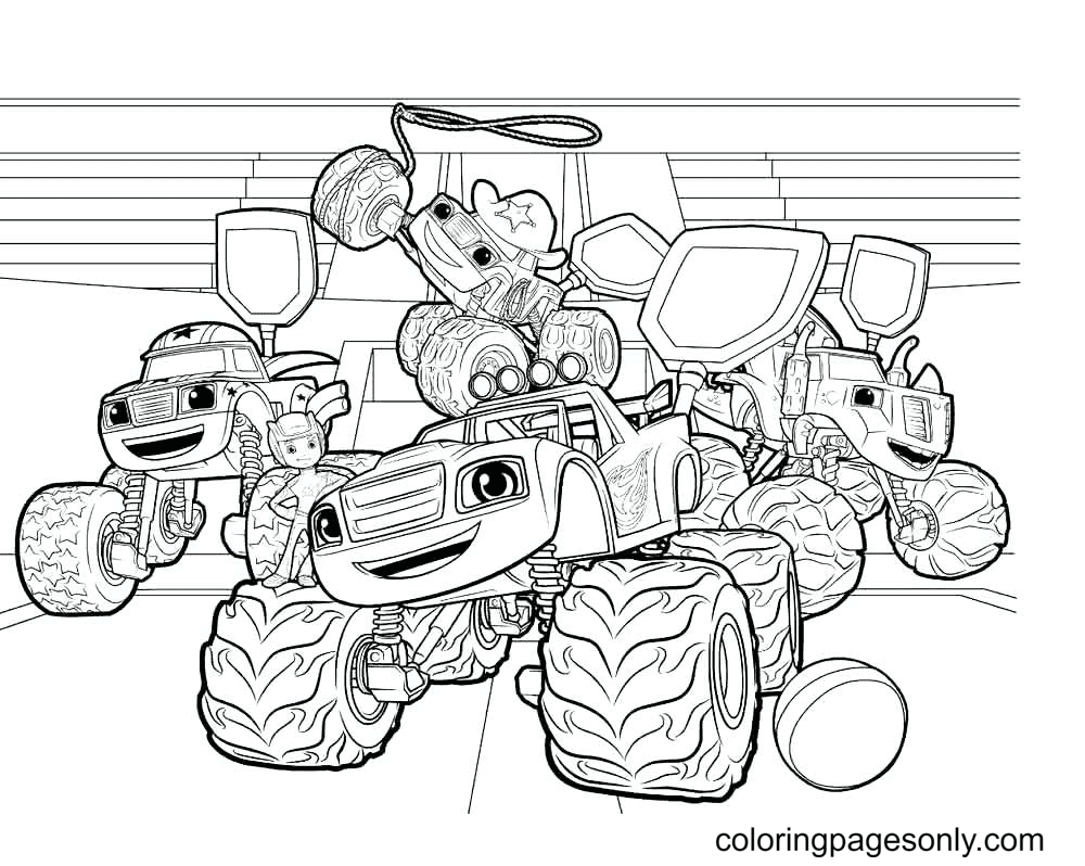 Blaze And The Monster Machines Coloring Page