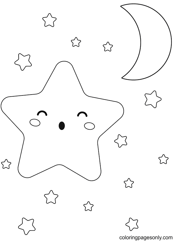 Bright & Shiny Star Coloring Page