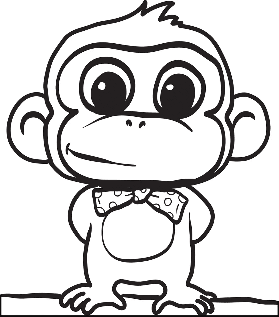 Mono de dibujos animados para niños de Monkey