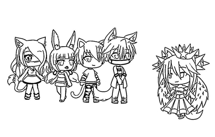Characters Gacha Life Coloring Pages