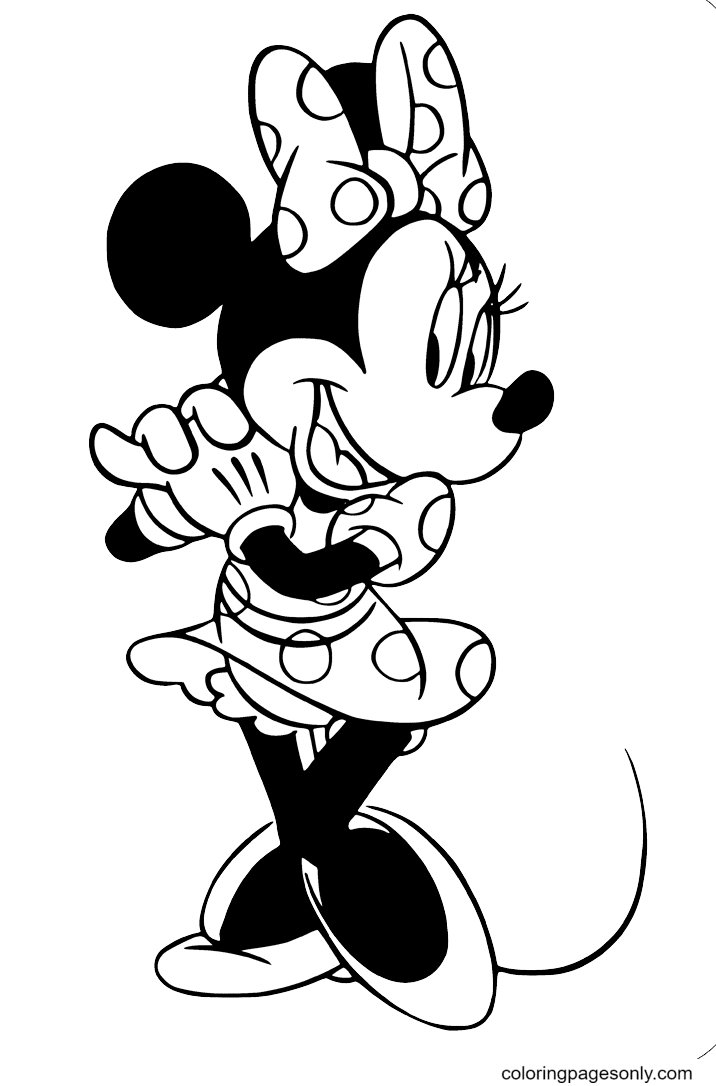 Charming Minnie Mouse Coloring Page