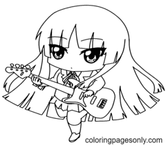 Desenhos para colorir de anime Chibi