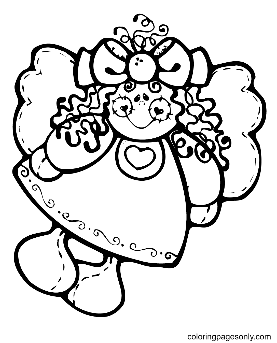 Christmas Angel Doll Coloring Pages