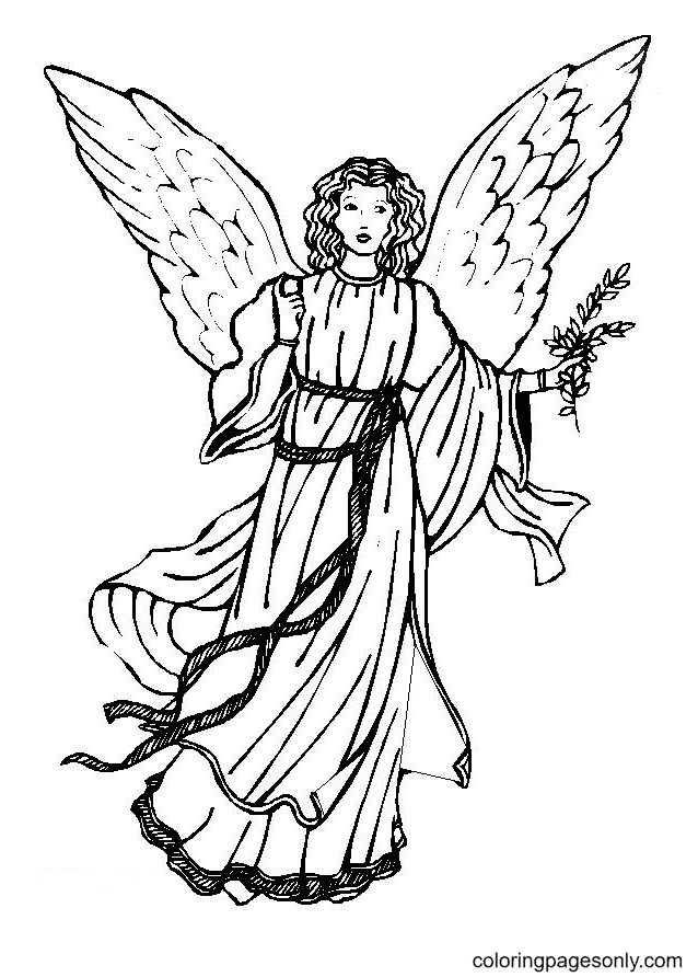 Christmas Angel Free Coloring Pages