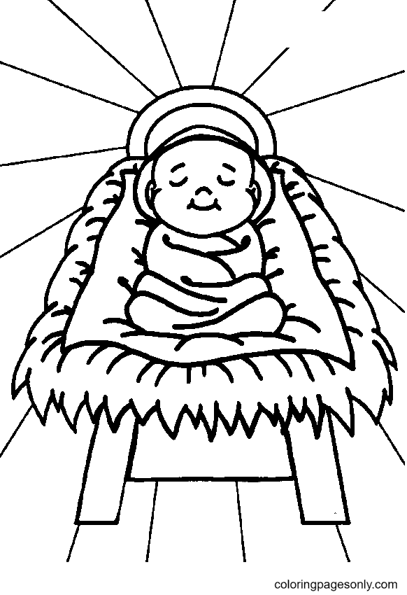 Christmas Baby Jesus Coloring Pages