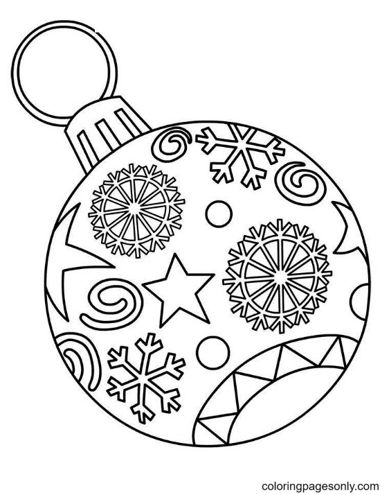 Christmas Ball Decorations Coloring Page