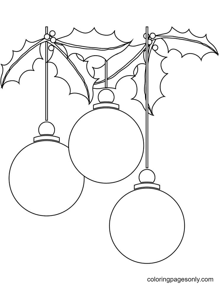 Christmas Ball Ornaments Coloring Pages