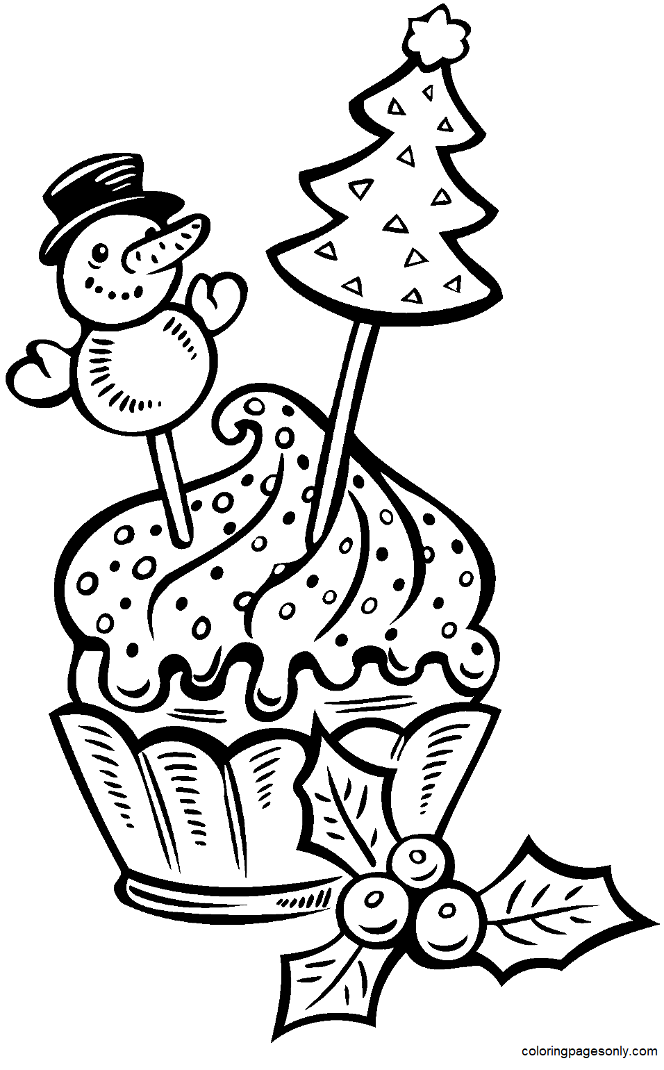 Desenhos para colorir de Bolos de copo para baixar - Bolos de copo -  Coloring Pages for Adults