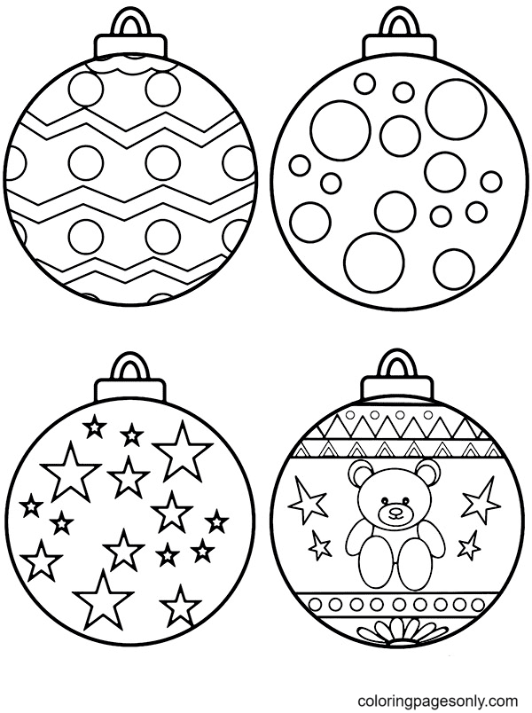 Bolas de decoración navideña de adornos navideños.