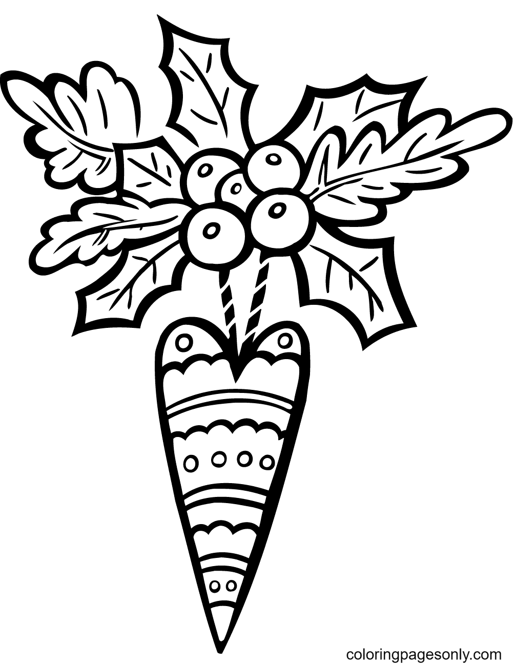 Christmas Decorations Free Coloring Pages