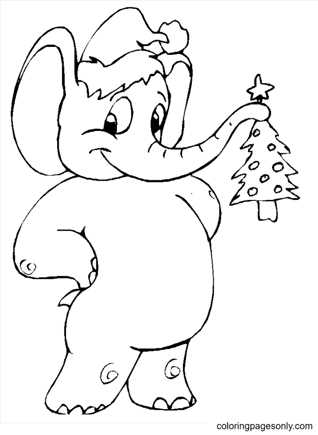 Elefante navideño de animales navideños