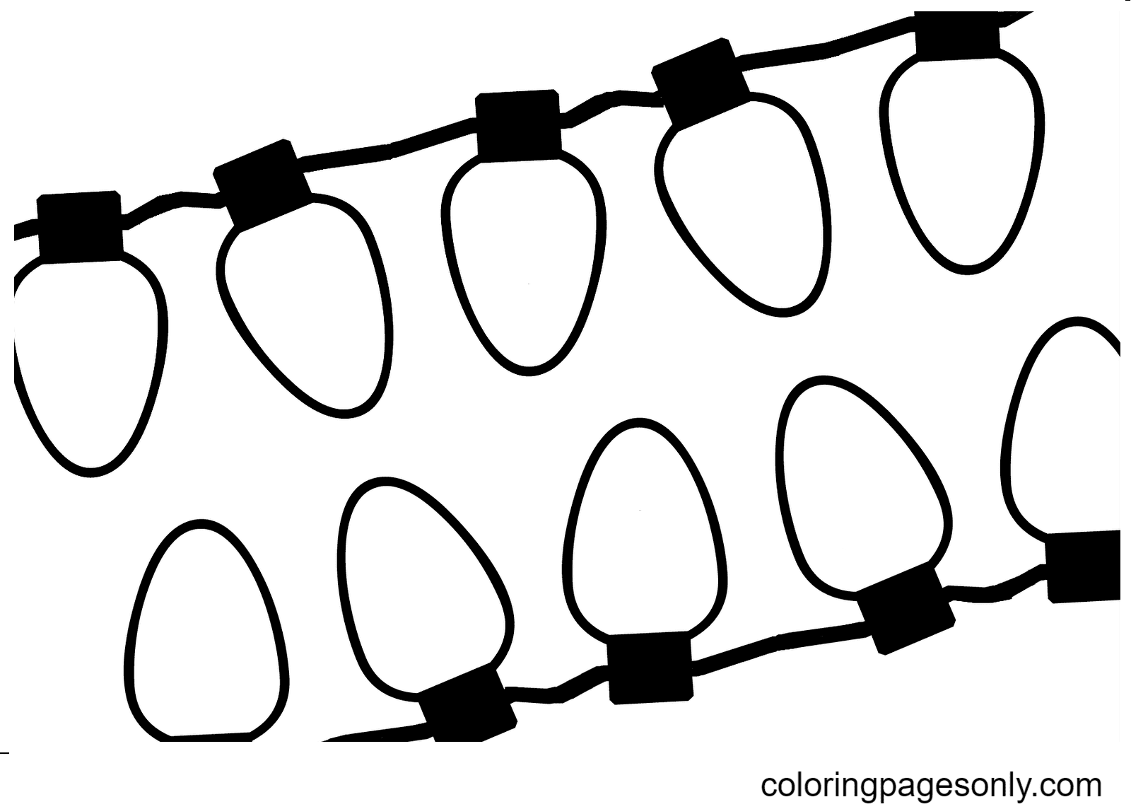 Christmas Light Template Coloring Pages