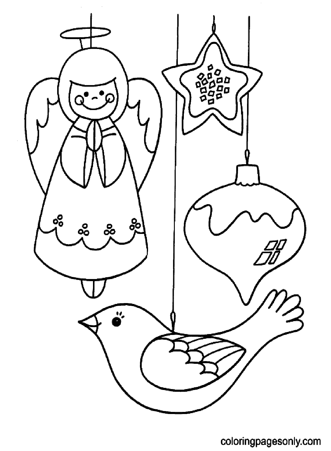 Christmas Ornament Free Printable Coloring Pages