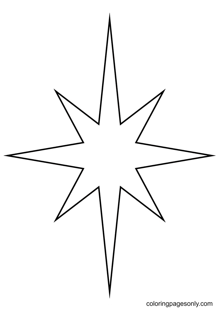 Christmas Ornament Star Coloring Page
