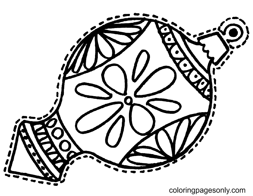 Christmas Ornaments Ball Coloring Page