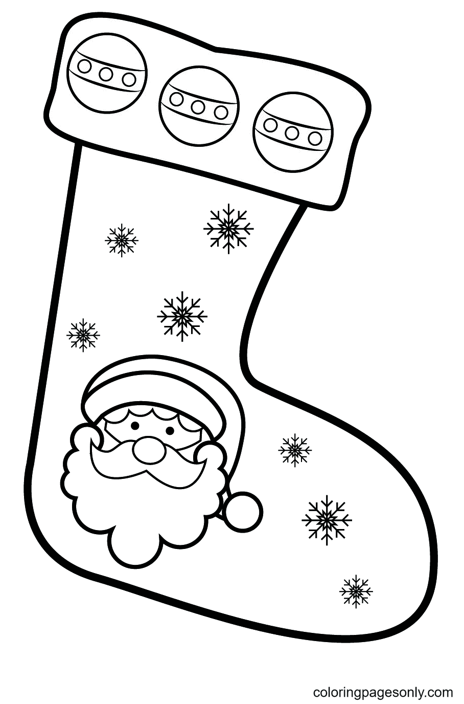 Рождественский чулок с Дедом Морозом из Christmas Stockings