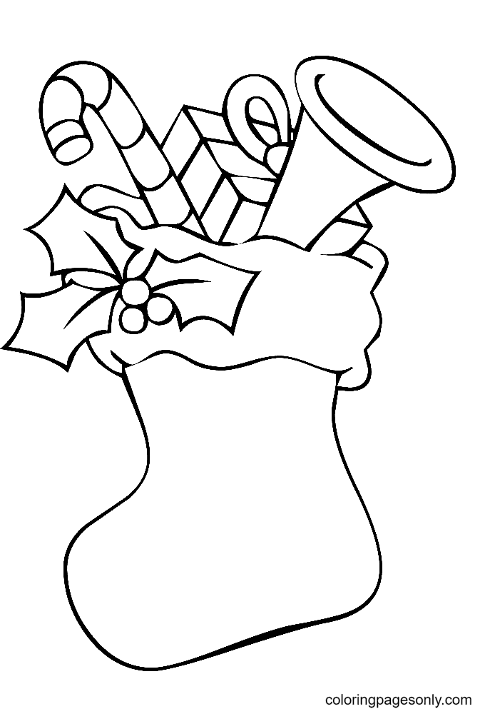 Christmas Stockings Free Printable Coloring Pages