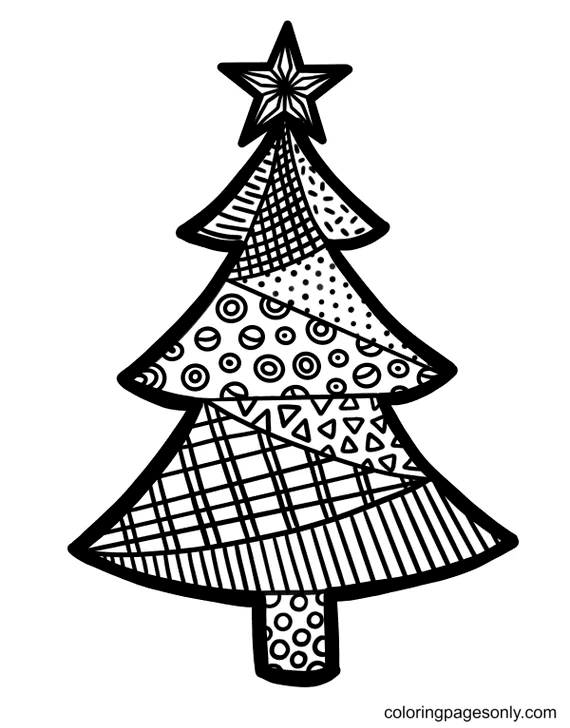 Image de mandala d'arbre de Noël de Mandala de Noël