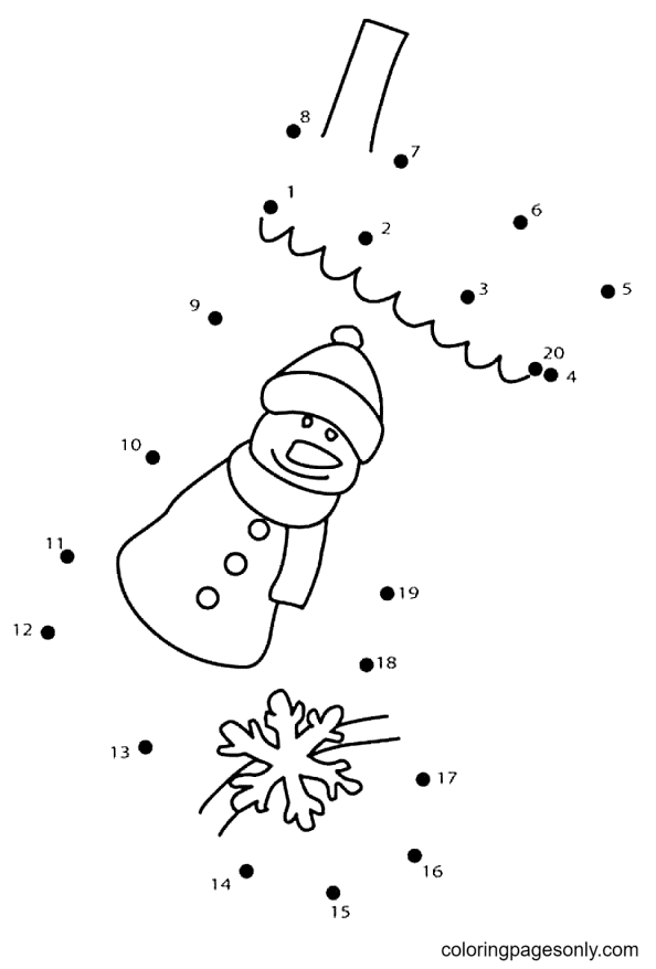 Connect The Dots Stocking Coloring Pages