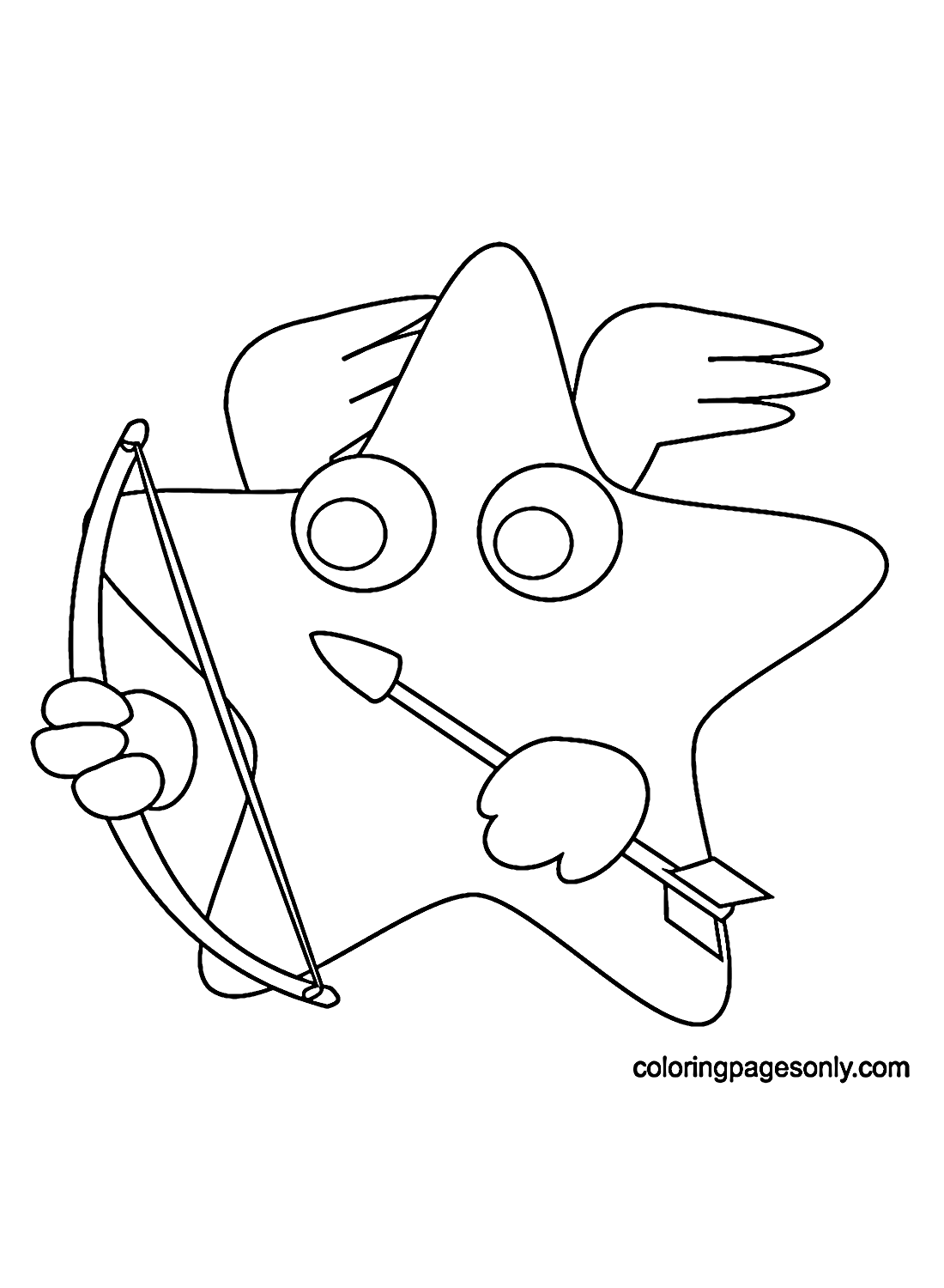 Cupid Star Coloring Pages
