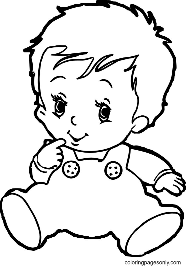 Cute Baby Coloring Page