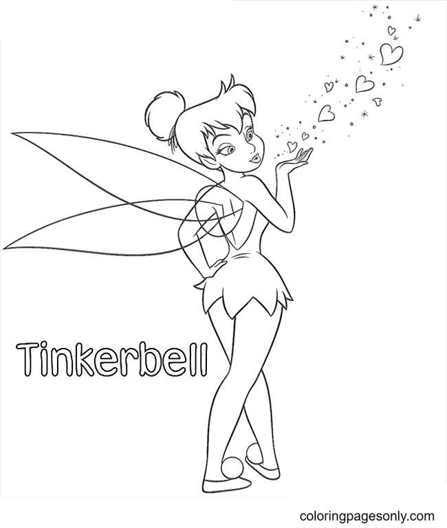 Cute Disney Tinkerbell Coloring Page