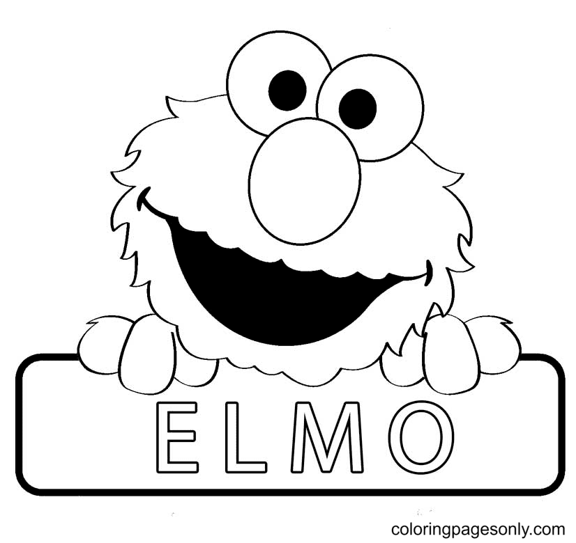 Cute Elmo Coloring Page