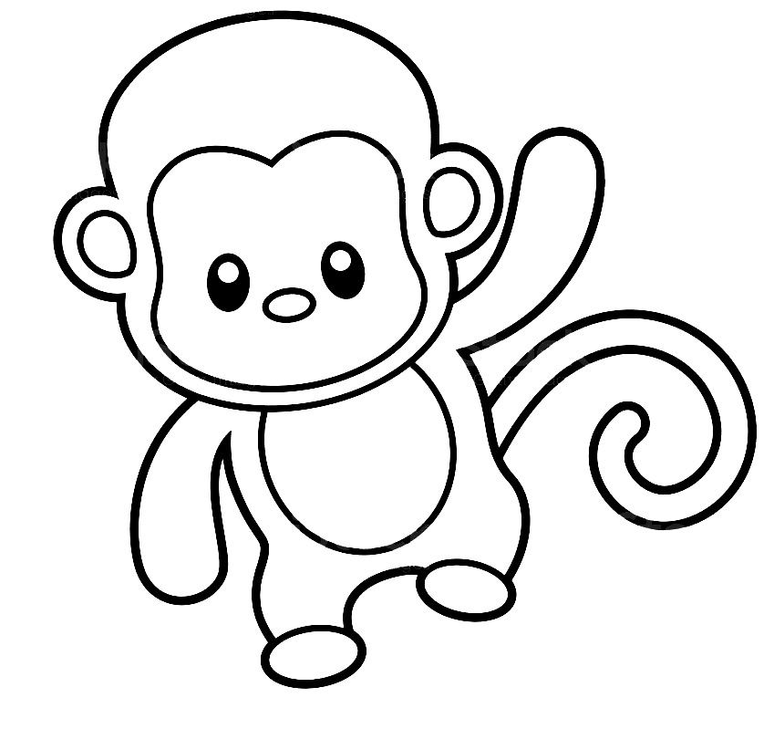 baby monkey coloring pages