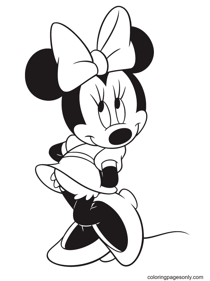 Leuke Minnie Mouse Kleurplaat