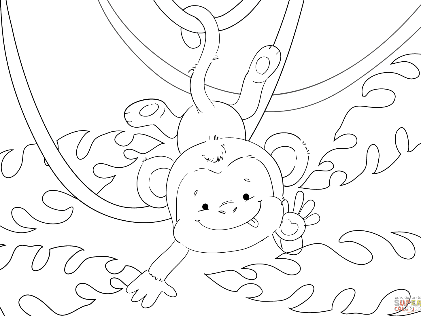 Desenho de macaco fofo