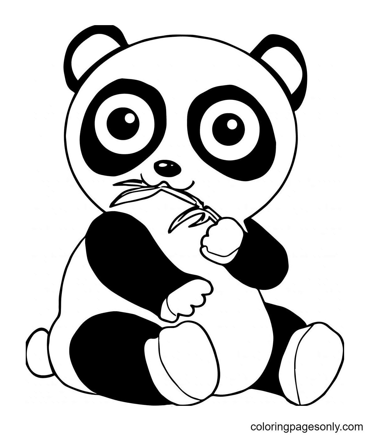 Cute Panda Coloring Page