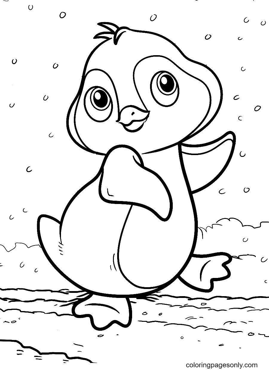 Милый пингвин из мультфильма "Пингвин"