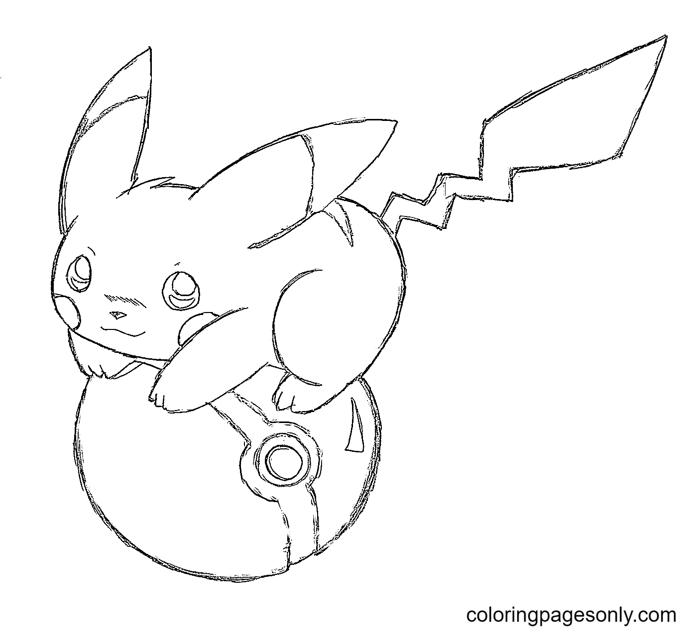 Pokemon Coloring Pages Pikachu Cute
