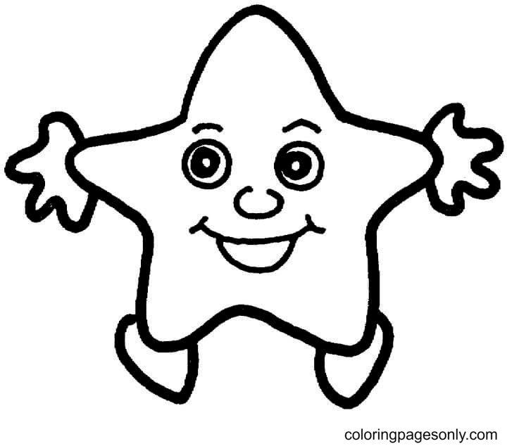 Cute Star Fun Coloring Page