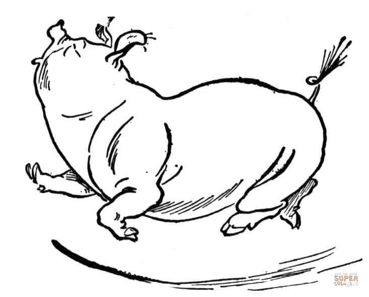 Dancing Pig Coloring Page