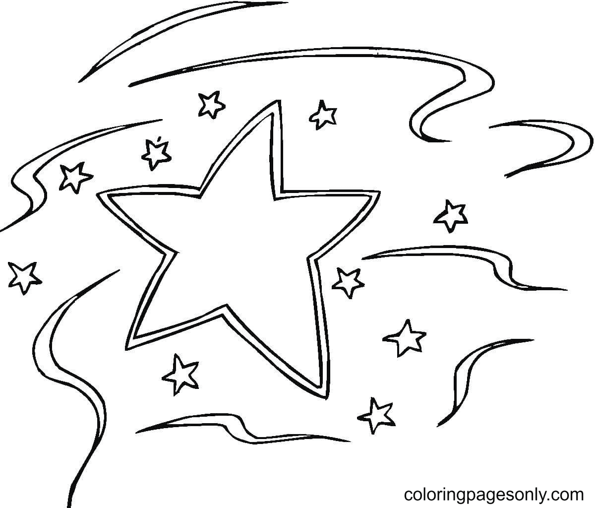 Decoration Star Coloring Page