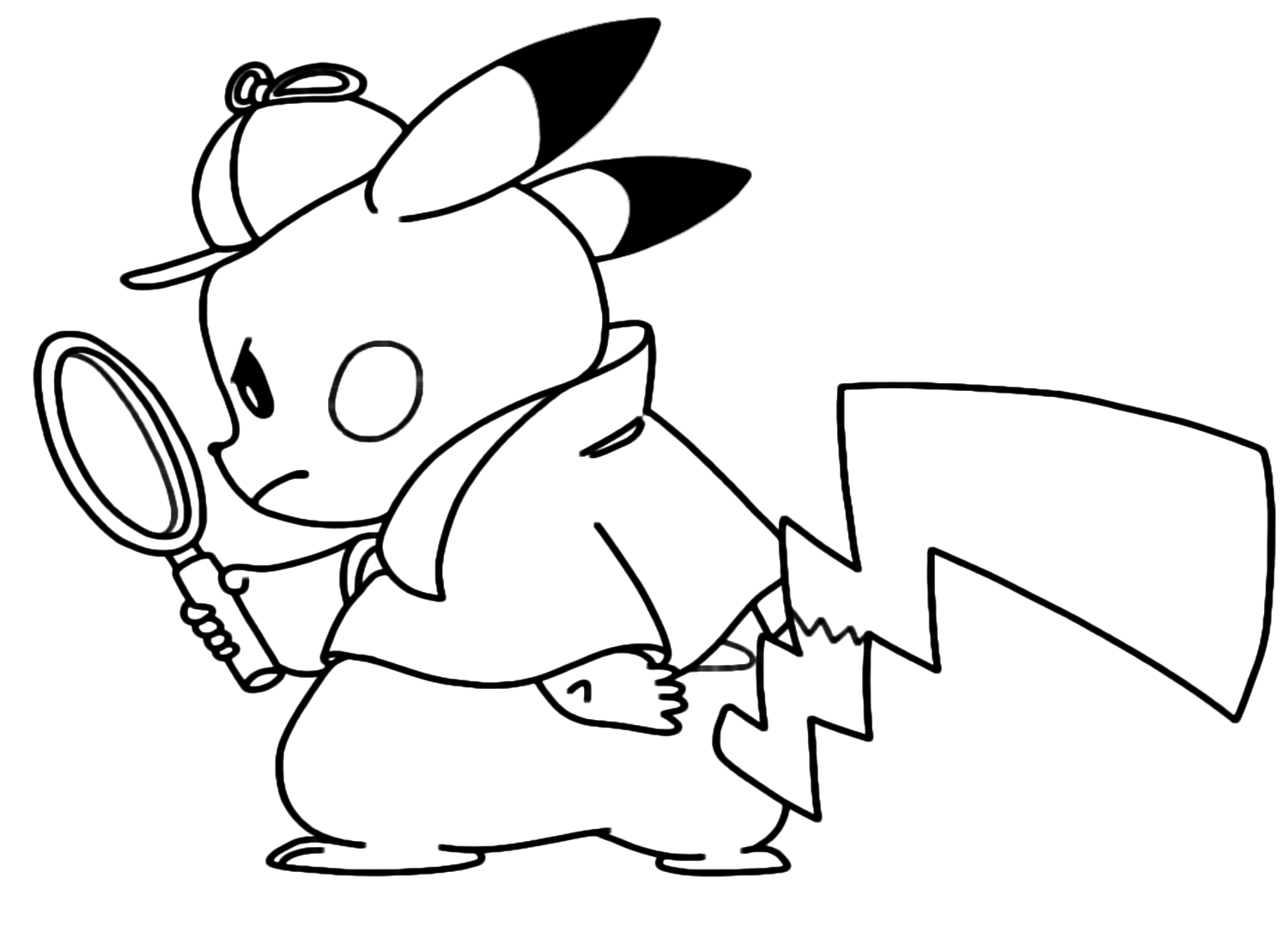 Detective Pikachu Coloring Pages