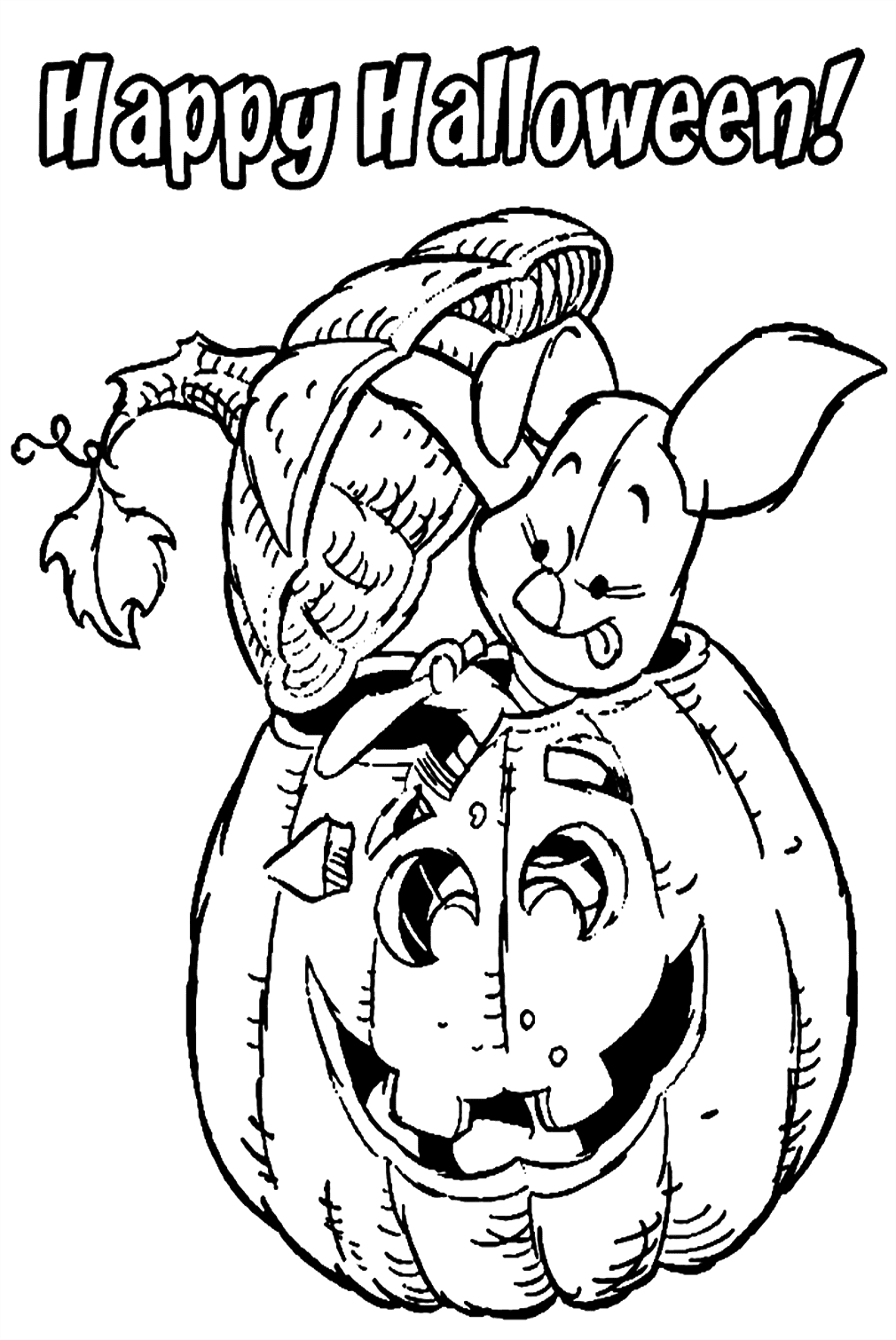 Disney Halloween Piglet Coloring Pages