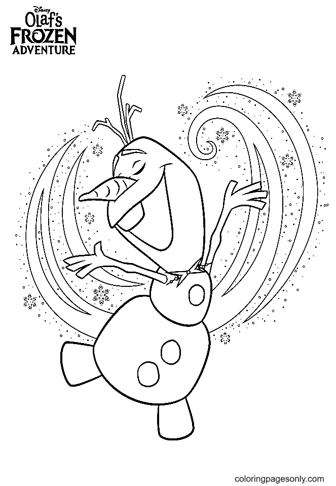 Disney Olaf Frozen Coloring Page