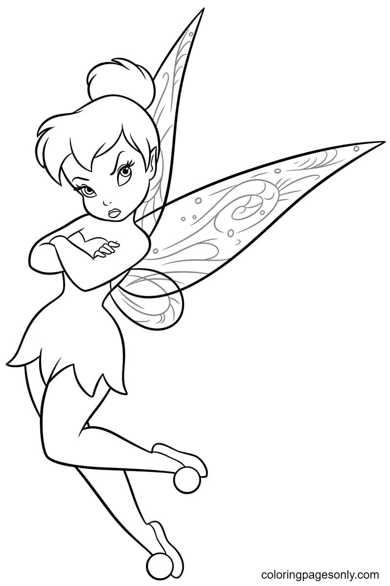 Displeased Tinkerbell Coloring Page