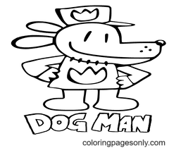 Páginas para Colorir Homem-Cão