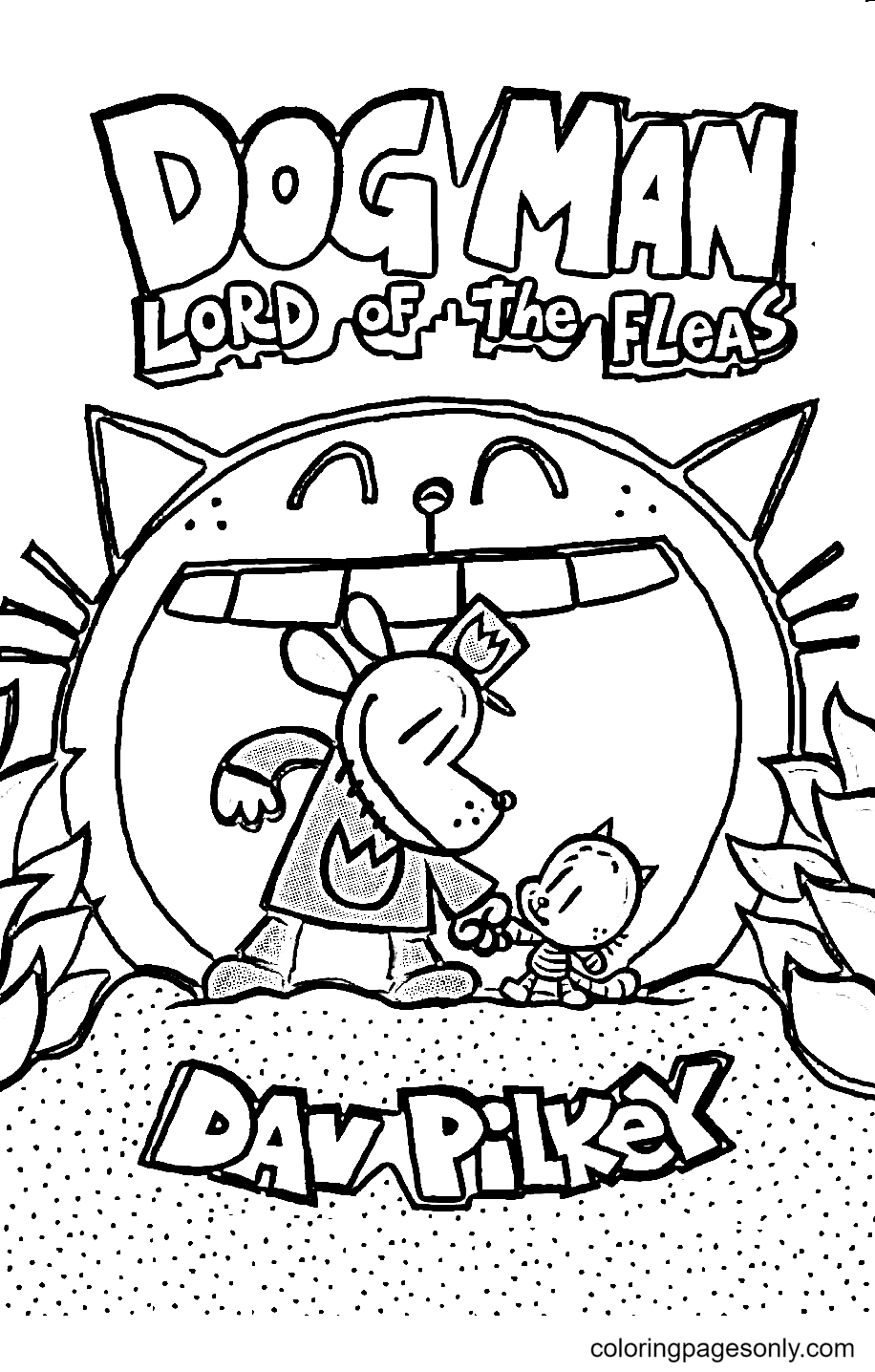 Dog Man Lord of the Fleas Coloring Pages