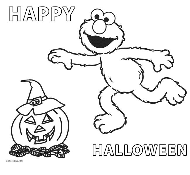 Elmo Halloween Coloring Pages
