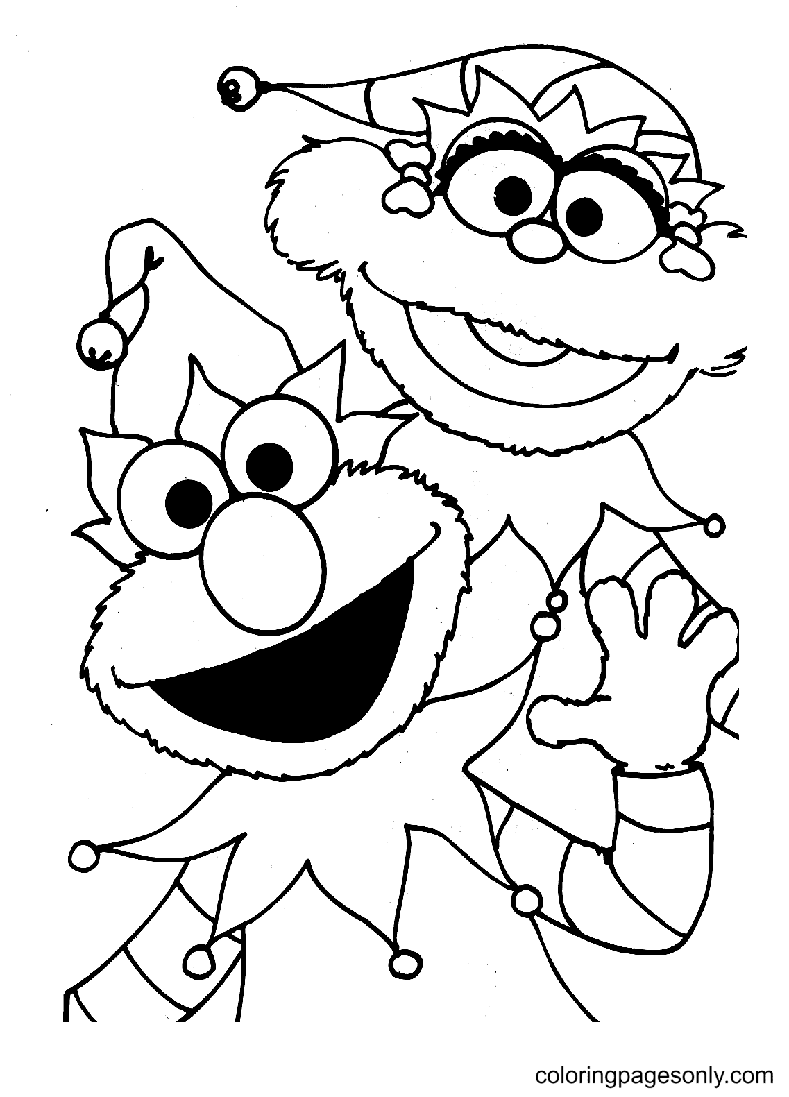 Elmo and Abby Coloring Pages